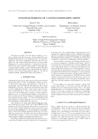 NONLINEAR MODELING of a GUITAR LOUDSPEAKER CABINET David T. Yeh Center for Computer Research in Music and Acoustics Stanford