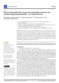 Process Intensification Approach Using Microreactors For