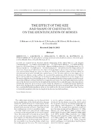 The Effect of the Size and Shape of Chestnuts on the Identification of Horses