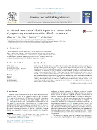 Accelerated Simulation of Chloride Ingress Into Concrete Under Dryingв