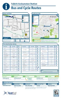 Falkirk Grahamston Station I Bus and Cycle Routes Buses and Taxis Local Area Map