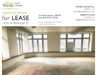 For LEASE Deb@Debbiethomas.Com Includes Dedicated On-Site Storage & 1036 W Burnside St