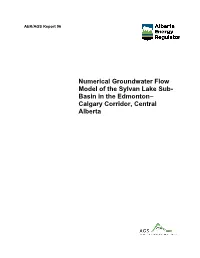 Numerical Groundwater Flow Model of the Sylvan Lake Sub-Basin in the Edmonton–Calgary Corridor, Central Alberta