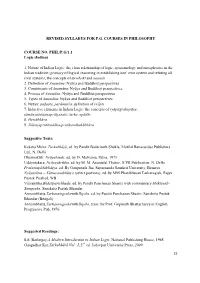 Revised Syllabus for P.G. Courses in Philosophy