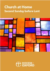 Second Sunday Before Lent Before the Service