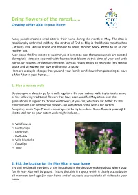 Bring Flowers of the Rarest…… Creating a May Altar in Your Home
