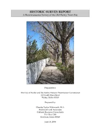 Historic Resources Study Report Outline