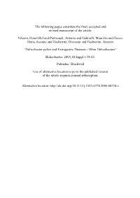 The Following Pages Constitute the Final, Accepted and Revised Manuscript of the Article
