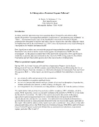 Is Chlorpyrifos a Persistent Organic Pollutant?