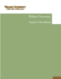 Walden University Student Handbook 2009-2010