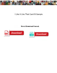 I Like It Like That Cardi B Sample