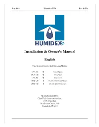 Installation & Owner's Manual