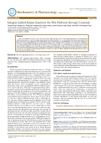 Integrin-Linked Kinase Inactives the Wnt Pathway Through Connexin