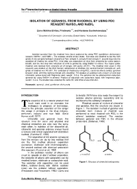ISOLATION of GERANIOL from RHODINOL by USING PDC REAGENT Nahso3 and Nabh4
