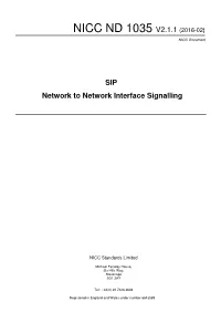 NICC ND 1035 V2.1.1 (2016-02) NICC Document