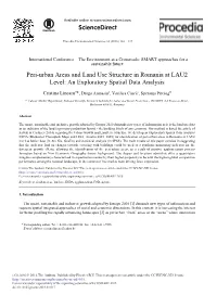 Peri-Urban Areas and Land Use Structure in Romania at LAU2 Level: an Exploratory Spatial Data Analysis