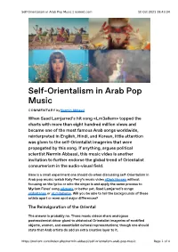 Self-Orientalism in Arab Pop Music | Norient.Com 10 Oct 2021 19:43:34