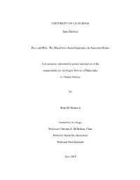 The Mixed-Race Asian Experience in American Drama a Dissertation Submitted