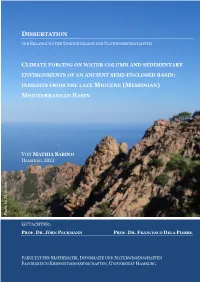 Climate Forcing on Water Column and Sedimentary