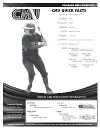CMU Quick Facts Location Grand Junction, CO