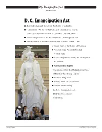 D. C. Emancipation Act