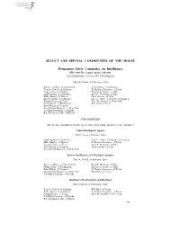 Select and Special Committees of the House