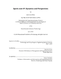 Sports Over IP: Dynamics and Perspectives