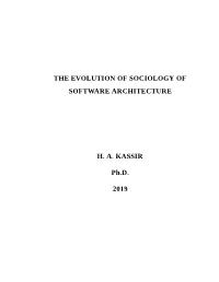 The Evolution of Sociology of Software Architecture