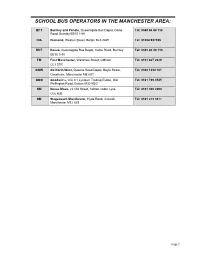 School Bus Operators in the Manchester Area