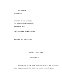 Unofficial Transcript
