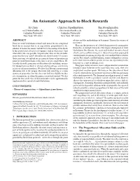 An Axiomatic Approach to Block Rewards