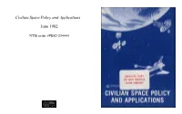 Civilian Space Policy and Applications