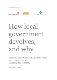 How Local Government Devolves and Why - Part 1 2