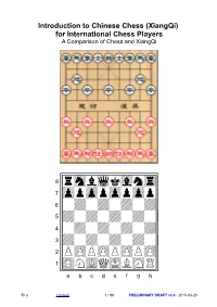Introduction to Chinese Chess (Xiangqi) for International Chess Players a Comparison of Chess and Xiangqi
