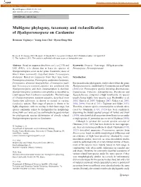 Multigene Phylogeny, Taxonomy and Reclassification of Hyaloperonospora on Cardamine