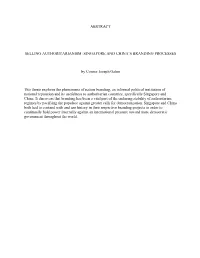 SINGAPORE and CHINA's BRANDING PROCESSES By