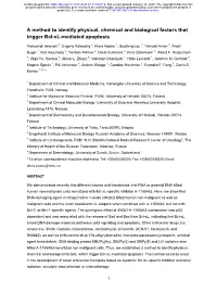 A Method to Identify Physical, Chemical and Biological Factors That Trigger Bcl-Xl-Mediated Apoptosis