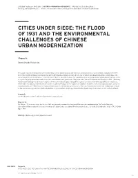 Cities Under Siege: the Flood of 1931 and the Environmental Challenges of Chinese Urban Modernization