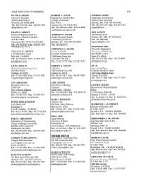 ASMS DIRECTORY of MEMBERS DAVID AASERUD Lubrizol