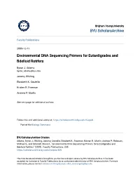 Environmental DNA Sequencing Primers for Eutardigrades and Bdelloid Rotifers