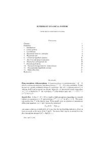 HYPERBOLIC DYNAMICAL SYSTEMS Glossary 1 Definition 2 1