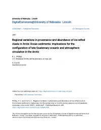 Regional Variations in Provenance and Abundance of Ice-Rafted Clasts