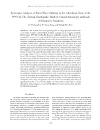 Systematic Analysis of Shear-Wave Splitting in the Aftershock Zone of the 1999 Chi-Chi, Taiwan, Earthquake