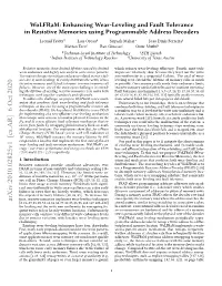 Wolfram: Enhancing Wear-Leveling and Fault Tolerance in Resistive