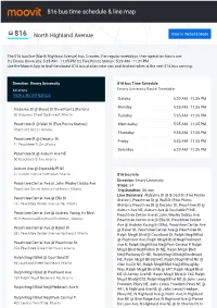 816 Bus Time Schedule & Line Route