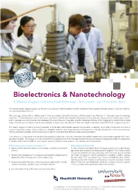Bioelectronics & Nanotechnology