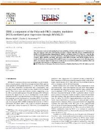CBX8, a Component of the Polycomb PRC1 Complex, Modulates DOT1L-Mediated Gene Expression Through AF9/MLLT3 Q ⇑ Bhavna Malik A, Charles S