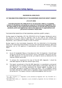 ED Decision 2006-06-R Part 66 Type Ratings