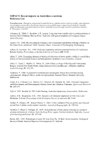 OZPACS: Recent Impacts on Australian Ecosystems Reference List