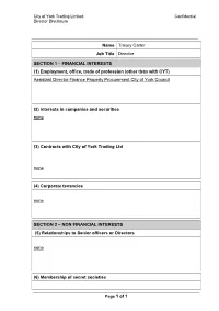 Page 1 of 1 Name Tracey Carter Job Title Director SECTION 1